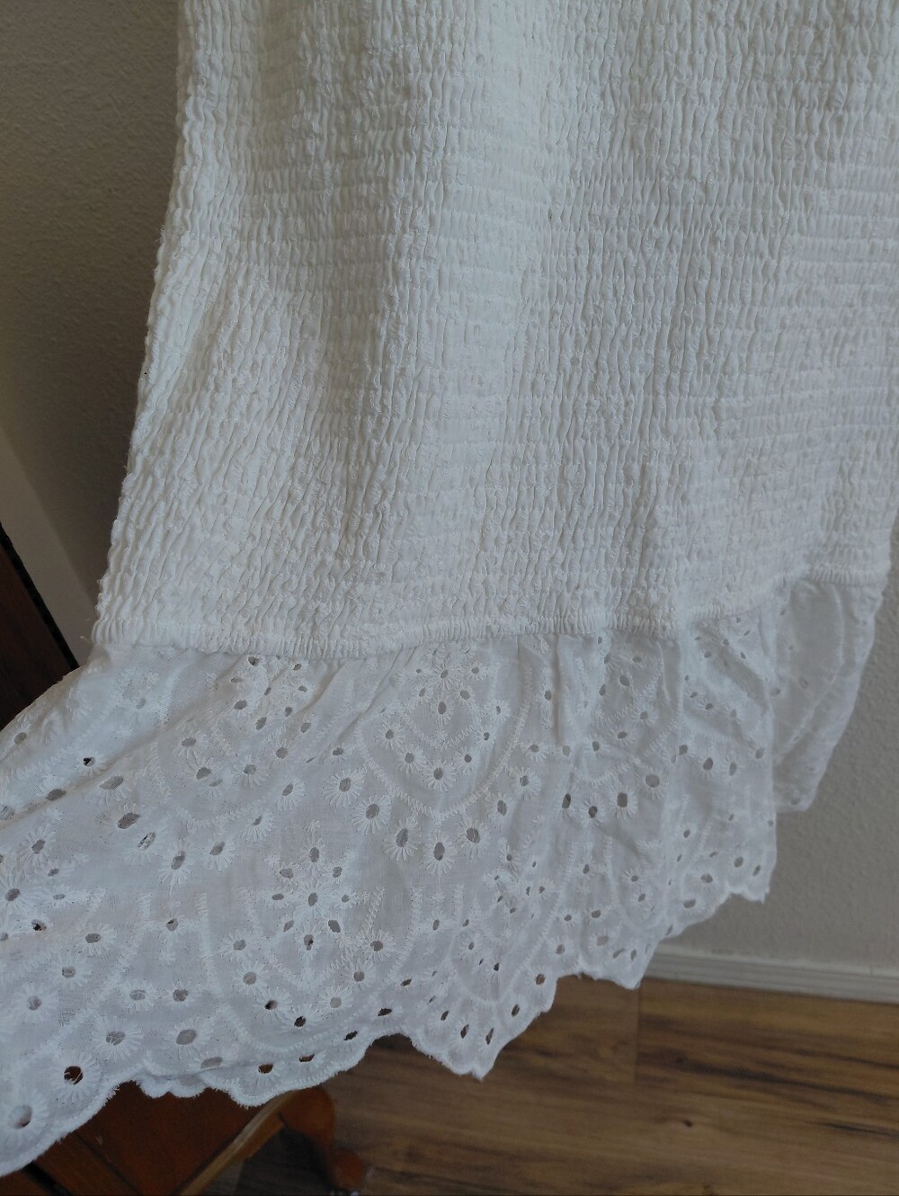 Nwt Minor Defect White Stretch Smoked Cold Shoulders Shortsleeve  Dress Womens X - Picture 14 of 14